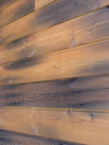 Willamette Character Close-Up / Willamette Character Siding produced from materials salvaged from the Portland Shipyard drydock